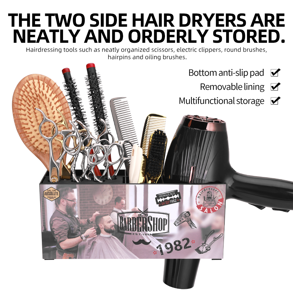 barber comb brush storage